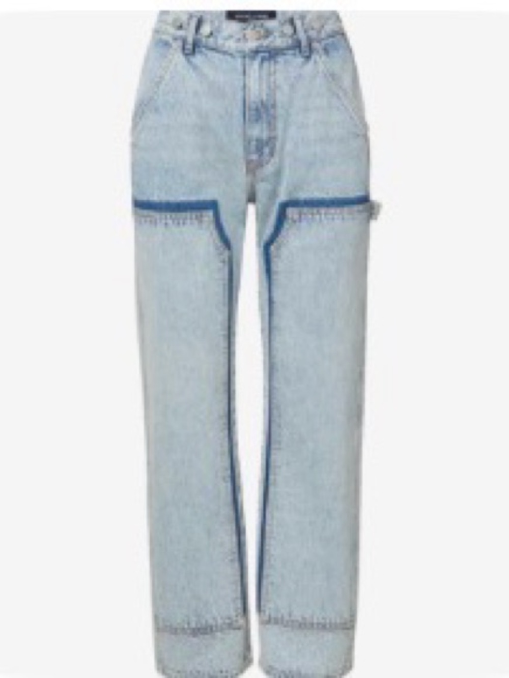 Veronica Beard Light Blue Jeans with Navy Trim